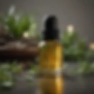 Natural Herbal Solutions for Bloating Herbal remedies displayed in an aesthetically pleasing arrangement