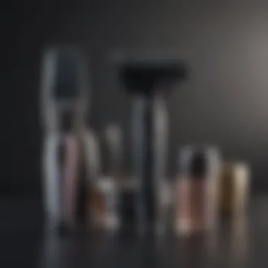 Close-up of grooming tools for personal care