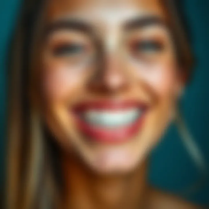 A bright smile revealing pearly white teeth after using whitening toothpaste