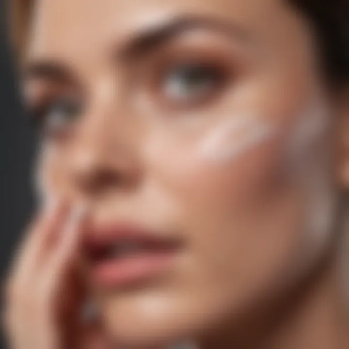 Elegant Woman Applying Eye Cream