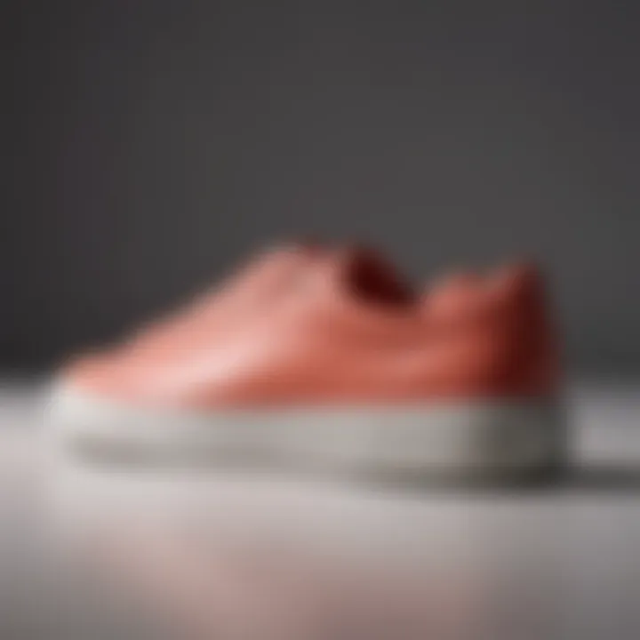 A sleek pair of designer sneakers on a minimalist background