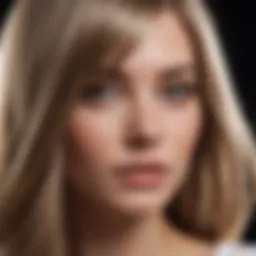 A close-up of smooth, shiny hair reflecting light.