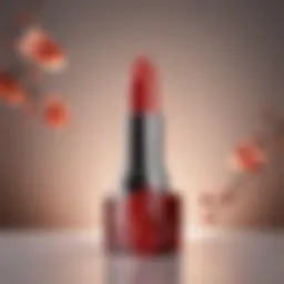 Captivating Ember Lipstick Bottle with Floral Accent