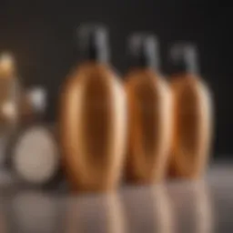 Luxurious shampoo and conditioner bottles for damaged hair