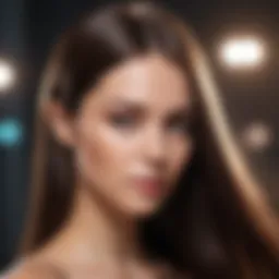 Sleek hair transformation showcasing shiny straight locks