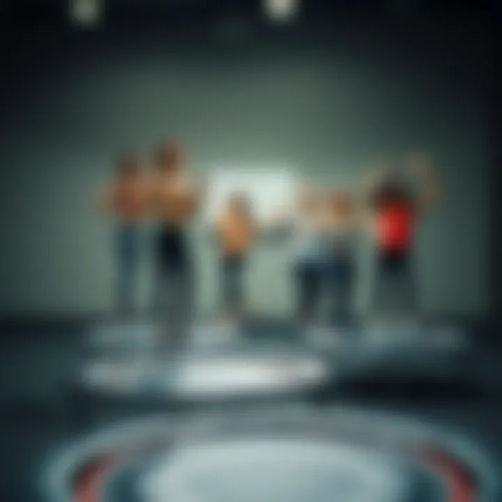 Diverse Users of Rebounders Diverse individuals engaging in rebounding exercises