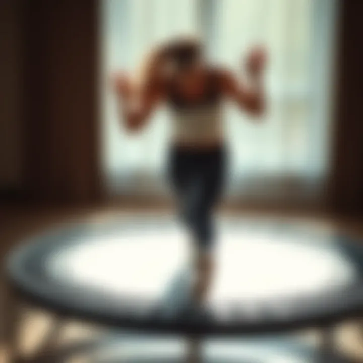 Health Benefits of Rebounding Illustration of health benefits associated with rebounder workouts