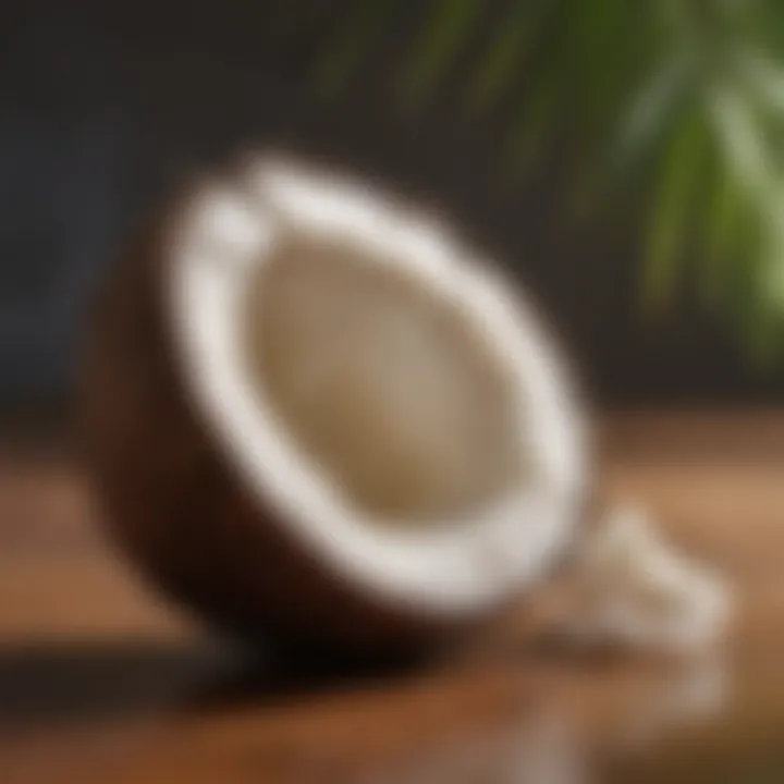 Collage of coconut oil applications in skincare and nutrition