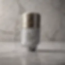 Elegant exfoliating roller on a marble surface