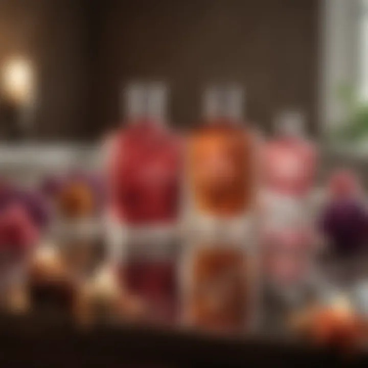 An array of seasonal Bath and Body Works fragrances