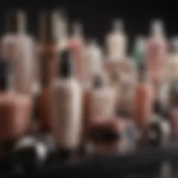 A beautifully arranged selection of beauty products showcasing variety and luxury.