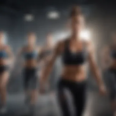 Group workout class featuring dynamic cardio exercises