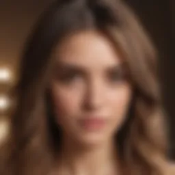 Beautiful balayage effect on brown hair