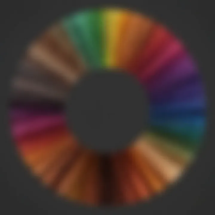 Color wheel illustrating the psychology of color choices in hair dye
