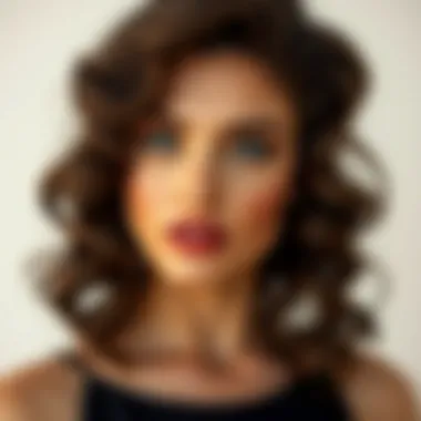 Gorgeous defined curls on shoulder length hair styled elegantly.