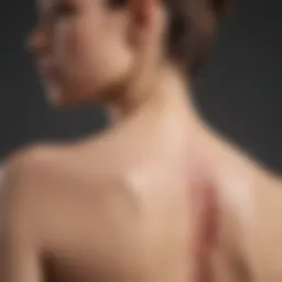 Illustration depicting the anatomy of back acne