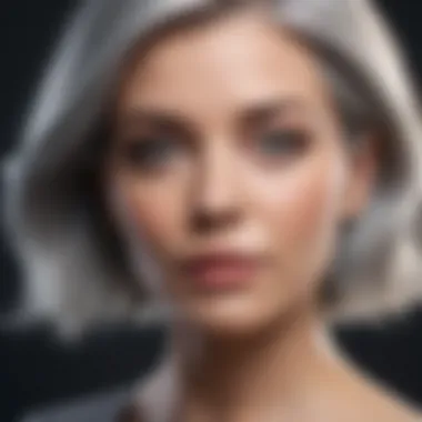 Stylish Techniques to Enhance Gray Hair Chic styling techniques for showcasing gray hair.