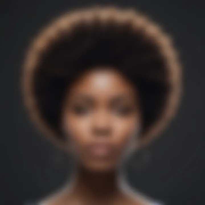 A woman flaunting a bold afro hairstyle