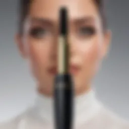A luxurious high-end mascara tube with intricate design