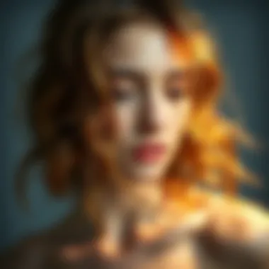 A serene image depicting healthy, vibrant hair after co-washing.