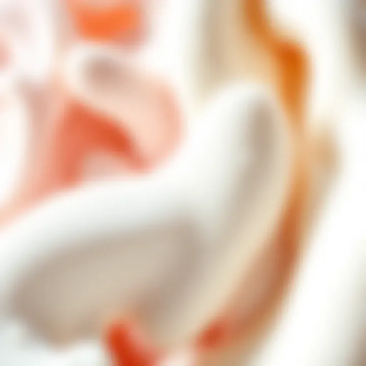 A detailed view of co-washing conditioners showcasing their unique textures.