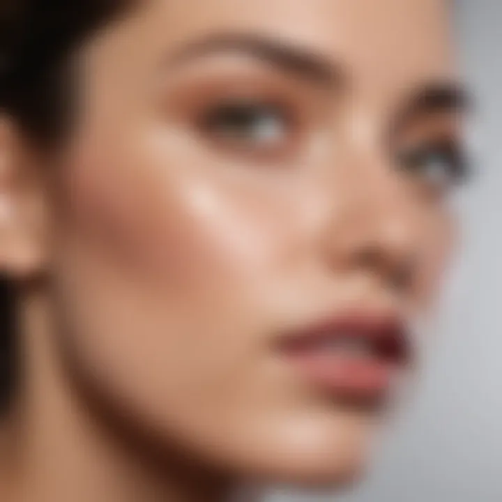 Close-up of applying NARS Light on skin for a radiant finish