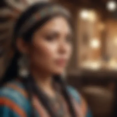 Artisan Craftsmanship in Native American Clothing Artisans creating handmade garments, highlighting the craftsmanship involved in Native American clothing.