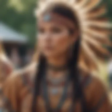 Cultural Connection at a Native American Clothing Event A promotional event for a Native American clothing brand, emphasizing cultural connection and community.