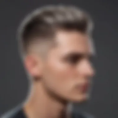 Young man with ash grey hair styled in a modern undercut