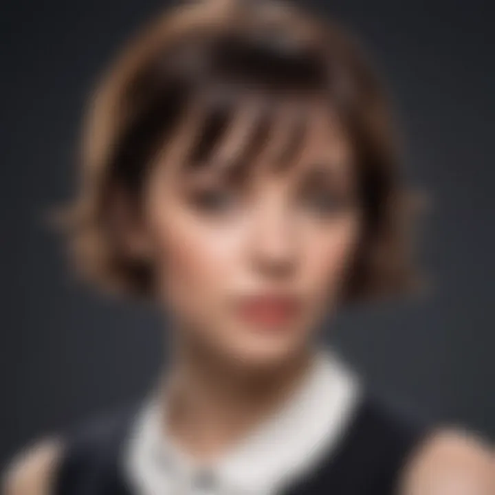 Vintage-inspired short hair with wispy bangs