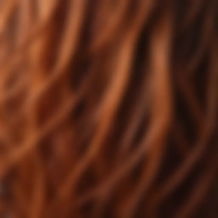 A close-up of hair strands with temporary color applied