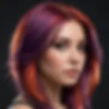 Vibrant temporary hair colors displayed in a salon setting