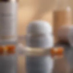 Close-up of vitamin E capsules beside a jar of moisturizer
