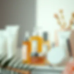 A selection of clean skincare products displayed aesthetically.
