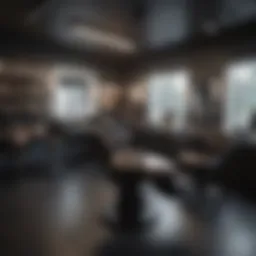 A modern cosmetology classroom with advanced tools and technology