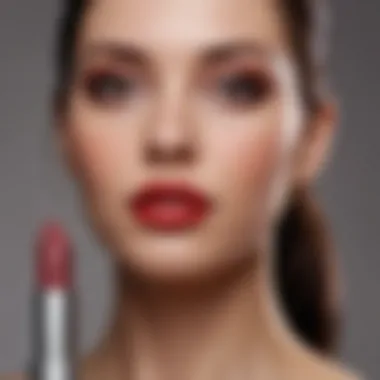 An artistic representation of color theory applied to lipsticks