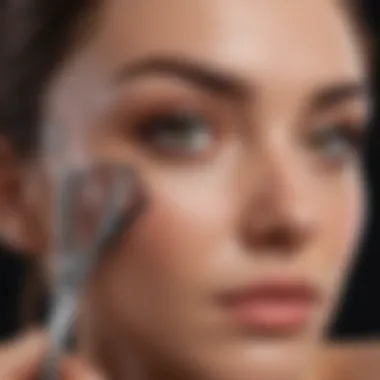 Techniques for Precise Brow Shaping Illustration of proper technique using eyebrow scissors