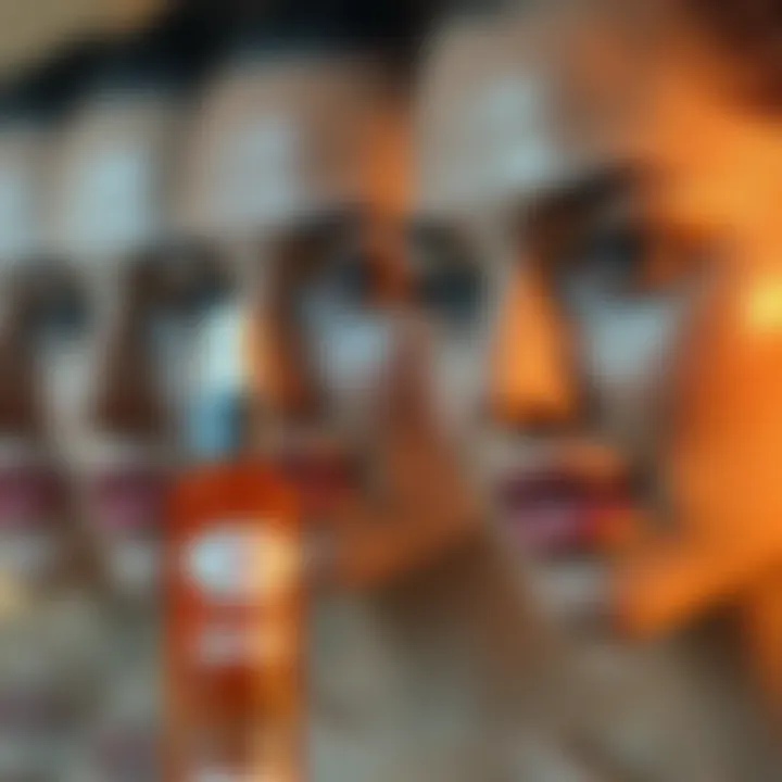 A variety of skin types represented with vitamin C serum