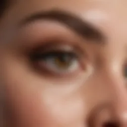 A close-up view of a waterproof brow kit showcasing its creamy texture and rich pigmentation