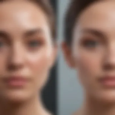 Visible Skin Transformation Before and After Skin Transformation with Exfoliator