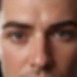 Groomed eyebrows enhancing facial features