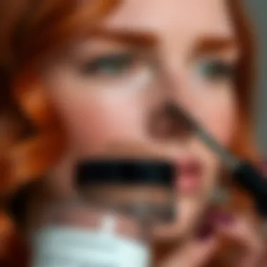 Comparison of various eyebrow powder products for redheads