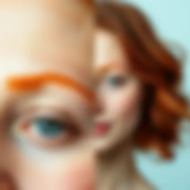 Before and after transformation using eyebrow powder