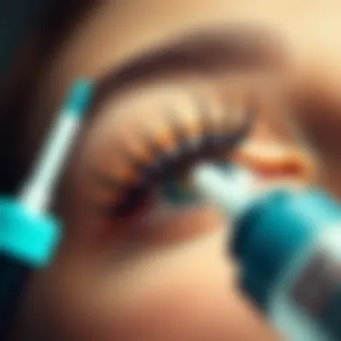 Close-up of eyelash glue ingredients
