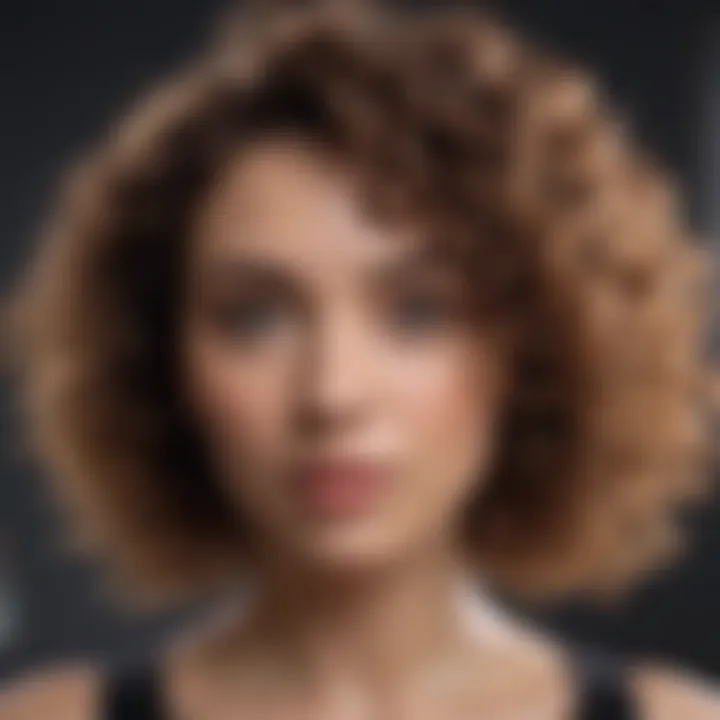 Stylist using specialized tools for curly hair