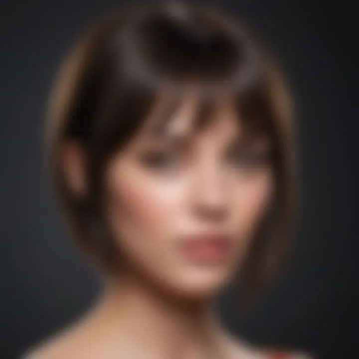 Sleek Side-Swept Bangs for Heart Face Shape