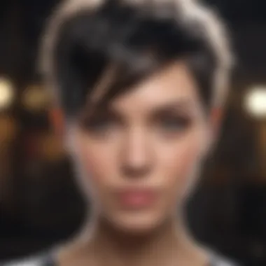 Edgy Pixie Cut for Square Face Shape