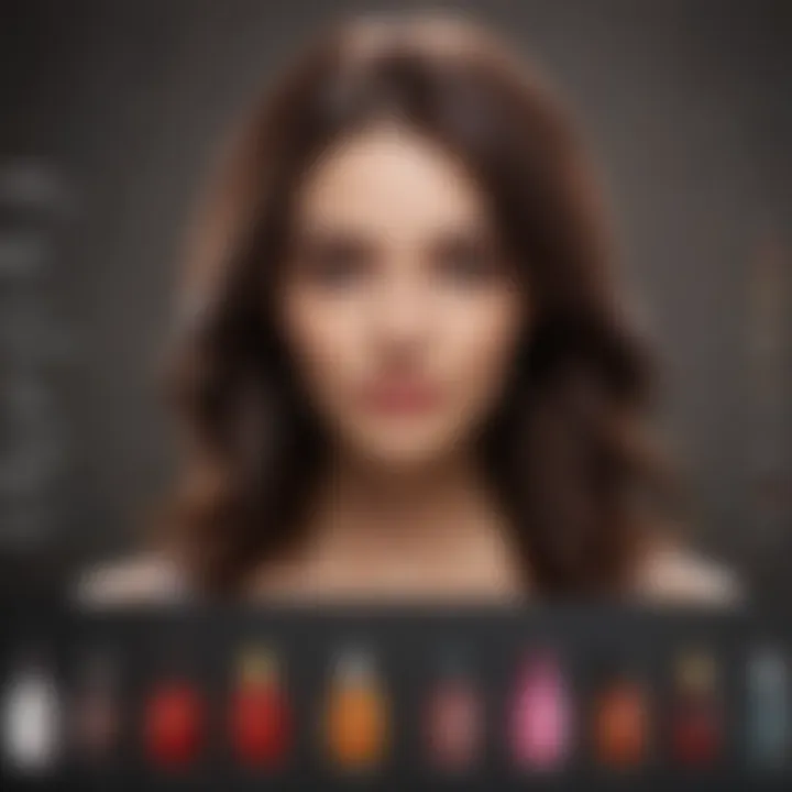 Infographic illustrating how to choose hair dye based on skin tone and eye color