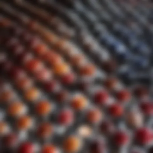 Color palette showcasing various hair dye shades