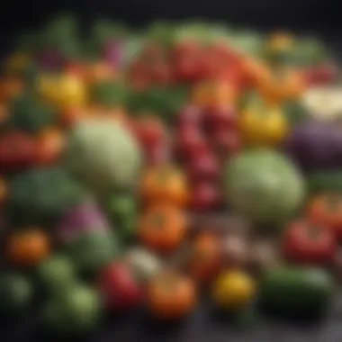 Vegetables for Enhanced Metabolic Function A colorful assortment of vegetables that promote metabolic health